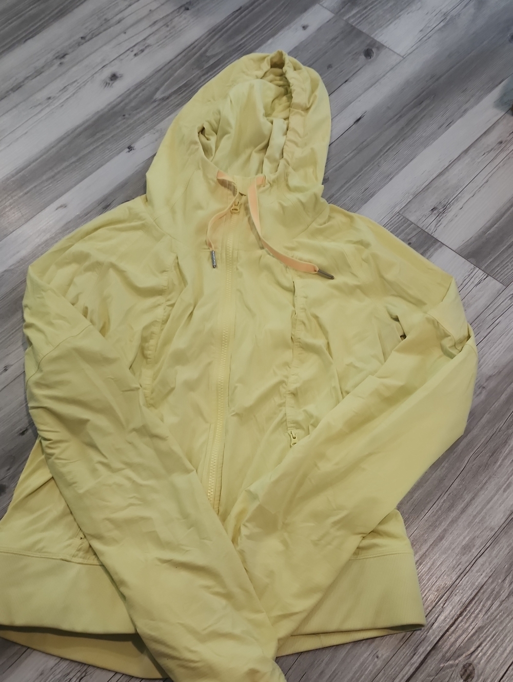lululemon athletica Yellow Hooded Zip Bomber Jacket